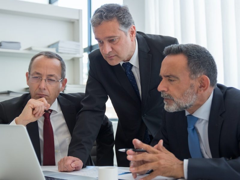 Wrongful death attorney during case evaluation meeting